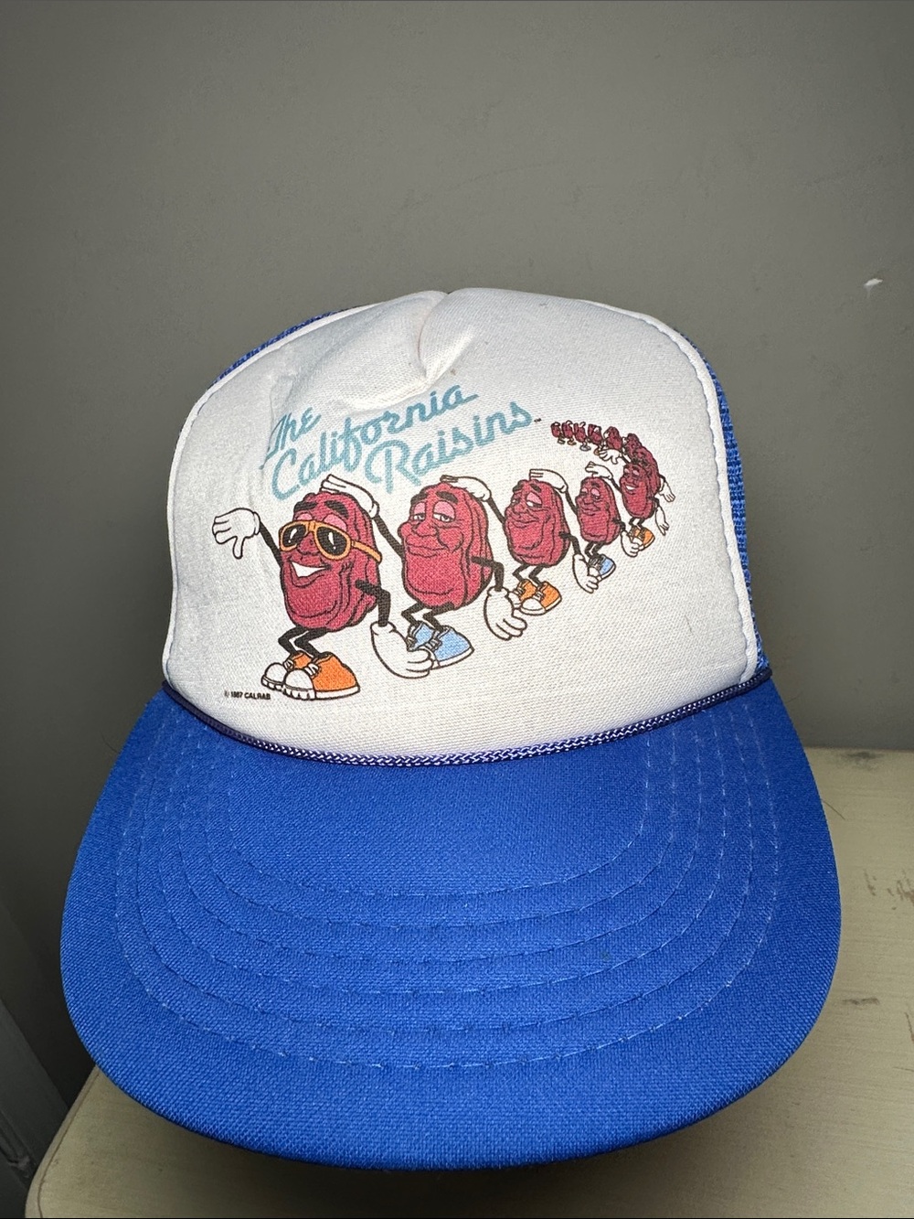 The California Raisins vintage Blue Trucker Hat